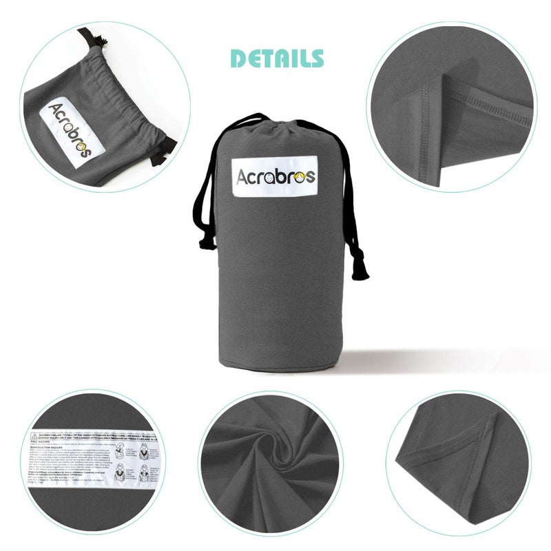Acrabros Baby Wrap Carrier,Hands Free Baby Carrier Sling,Lightweight,Breathable,Softness,Perfect for Newborn Infants and Babies Shower Gift,Heather Grey - Image 5
